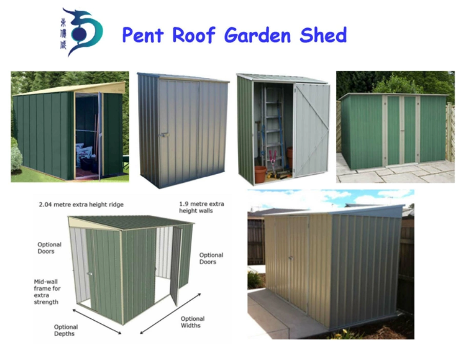 Outdoor Metal Storage Shed for Bikes, Wheelbarrow and Gardening Tools (BS7′x3′)