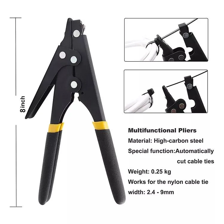 High Quality Cable Wire Fastening and Tighten and Cut Plastic Nylon Zip Tie Tool