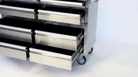 Kinbox Armoire de garage en acier inoxydable pour boîte à outils avec 10 tiroirs