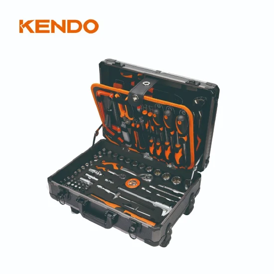 Kendo 161PC Aluminium Case Tool Set Kit de boîte à outils à main de réparation de ménage et de voiture