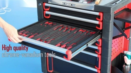 Kinbox Workshop Garage Mechanic Toolbox Storage avec 138 outils PCS